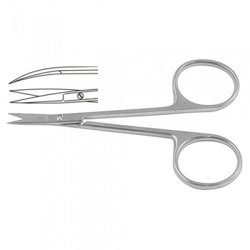 Very Delicate Operating Scissor Curved Stainless Steel, 9 cm - 3 1/2"